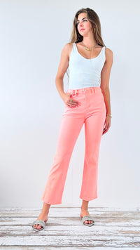 Effortless Crop Straight Pants-190 Denim-Risen-Coastal Bloom Boutique, find the trendiest versions of the popular styles and looks Located in Indialantic, FL