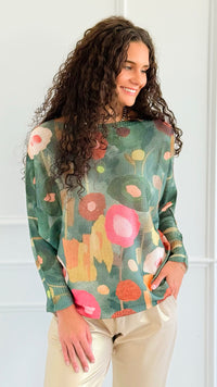Art Of Bloom Italian St Tropez Sweater-140 Sweaters-Italianissimo-Coastal Bloom Boutique, find the trendiest versions of the popular styles and looks Located in Indialantic, FL
