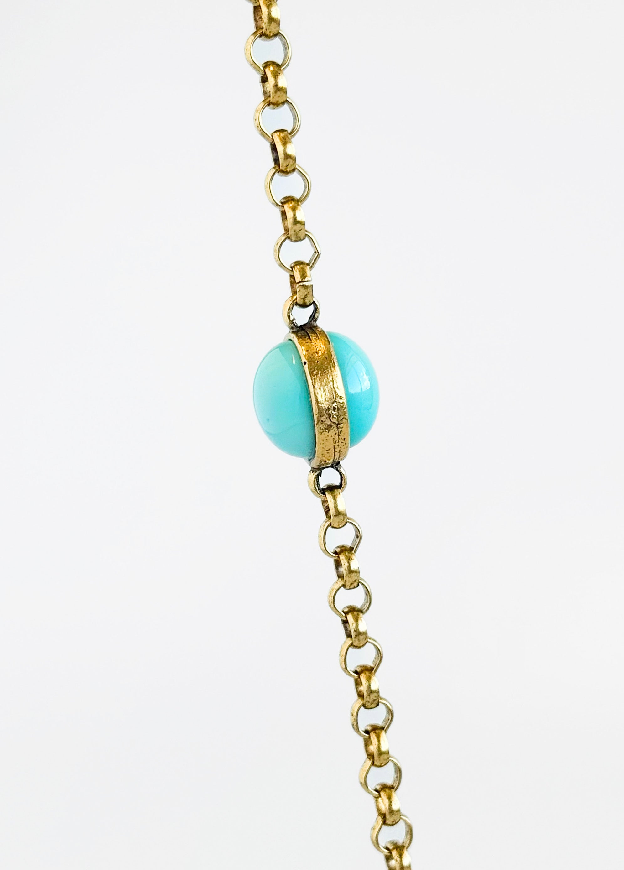 Aqua Station Long Necklace-230 Jewelry-YOCHI-Coastal Bloom Boutique, find the trendiest versions of the popular styles and looks Located in Indialantic, FL