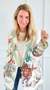 Tropic Jungle Italian Blazer-160 Jackets-Italianissimo-Coastal Bloom Boutique, find the trendiest versions of the popular styles and looks Located in Indialantic, FL