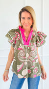 Petal Pop Ruffle Sleeve Blouse-110 Short Sleeve Tops-entro-Coastal Bloom Boutique, find the trendiest versions of the popular styles and looks Located in Indialantic, FL