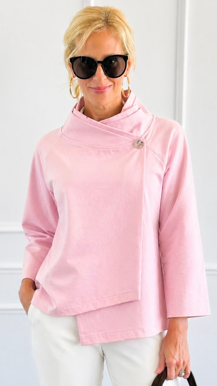 Italian Kaleidoscope Scuba Jacket - Light Pink