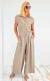 Textured Top and Wide Leg Pants Set-210 Loungewear/Sets-listicle-Coastal Bloom Boutique, find the trendiest versions of the popular styles and looks Located in Indialantic, FL