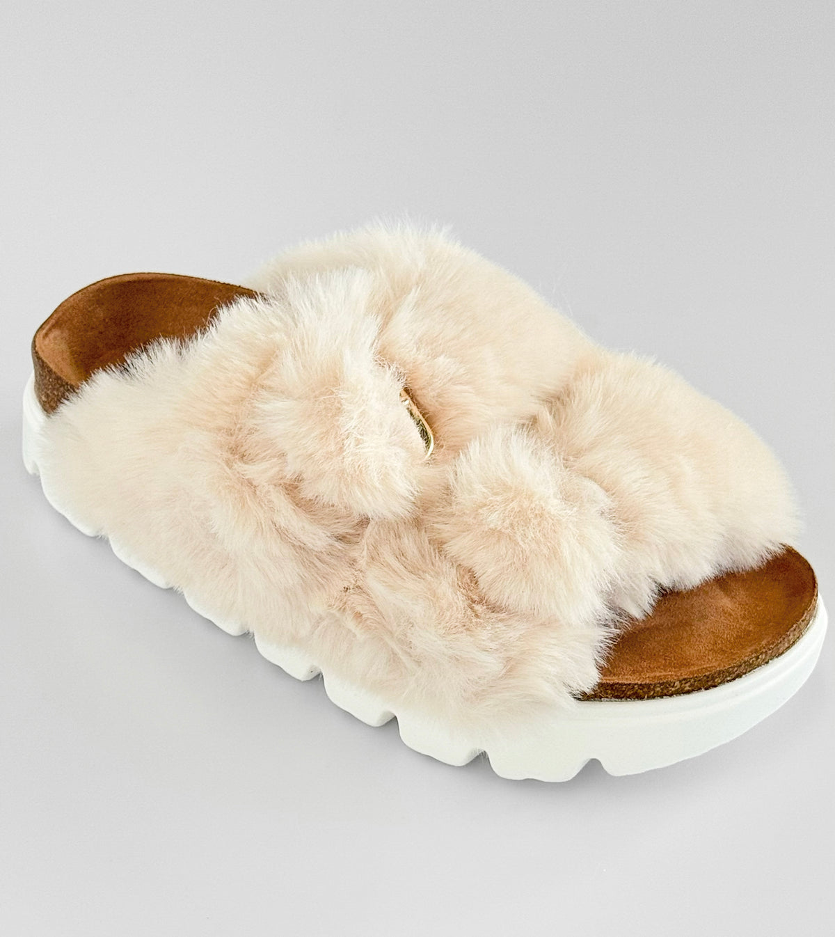 Cozy Luxe Fuzzy Sandal-250 Shoes-Corkys-Coastal Bloom Boutique, find the trendiest versions of the popular styles and looks Located in Indialantic, FL