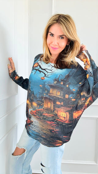Spooktacular Italian St Tropez Knit-140 Sweaters-Italianissimo-Coastal Bloom Boutique, find the trendiest versions of the popular styles and looks Located in Indialantic, FL