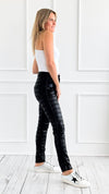 Luxe Plaid Skinny Pants-170 Bottoms-VENTI6 OUTLET-Coastal Bloom Boutique, find the trendiest versions of the popular styles and looks Located in Indialantic, FL