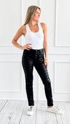 Luxe Plaid Skinny Pants-170 Bottoms-VENTI6 OUTLET-Coastal Bloom Boutique, find the trendiest versions of the popular styles and looks Located in Indialantic, FL