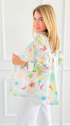 Seashell Souvenir Button Down Top-110 Long Sleeve Tops-Taelynn-Coastal Bloom Boutique, find the trendiest versions of the popular styles and looks Located in Indialantic, FL