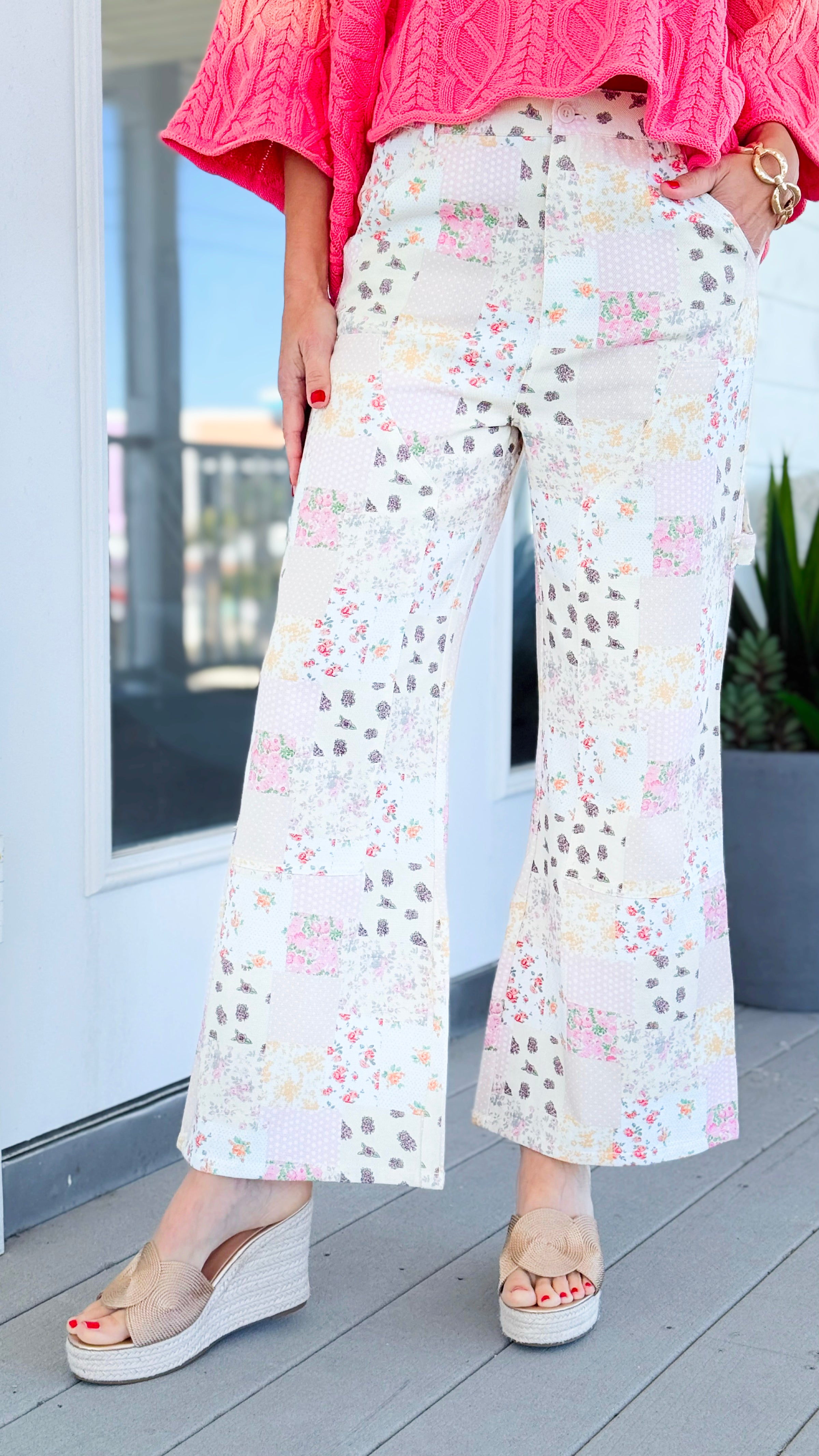 Meadow Patchwork Daydream Wide Leg Pants