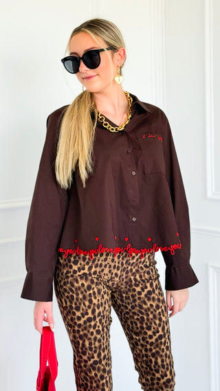 Signed with Love Italian Button Top