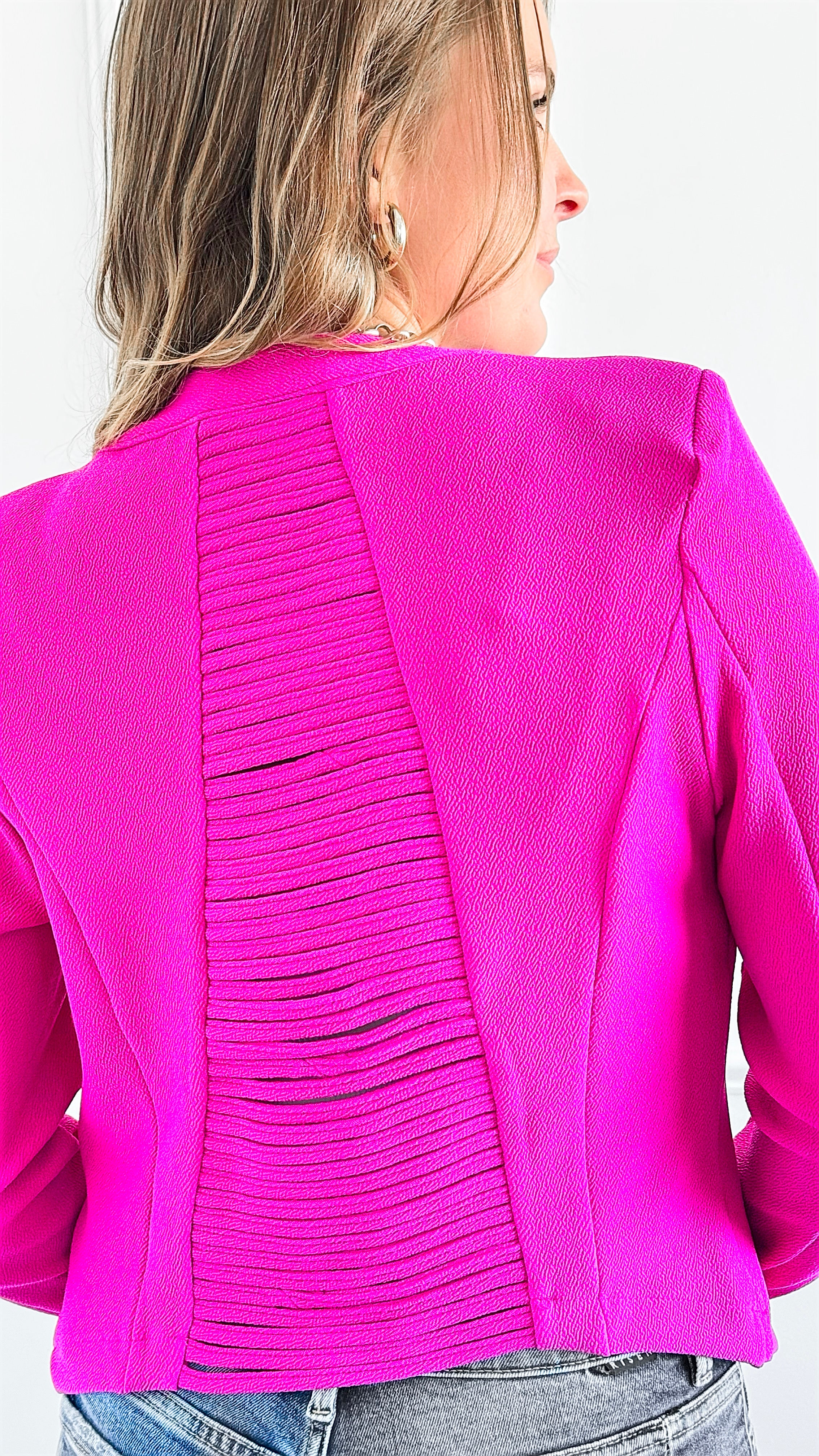 Bold Moves Zip Blazer-160 Jackets-Michel-Coastal Bloom Boutique, find the trendiest versions of the popular styles and looks Located in Indialantic, FL