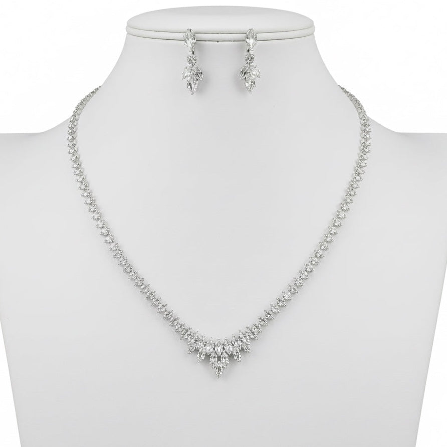 Starlit Grace Necklace & Earring Set-230 Jewelry-NYW-Coastal Bloom Boutique, find the trendiest versions of the popular styles and looks Located in Indialantic, FL