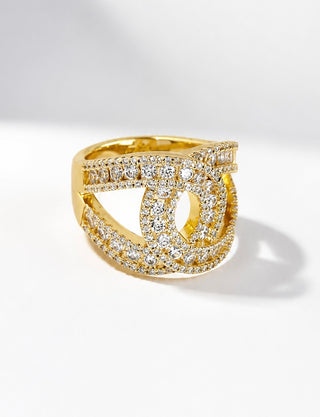PRE ORDER-CZ Station Knot Ring
