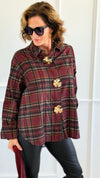 Plaid Petals Corduroy Italian Blouse-110 Long Sleeve Tops-TATTOO Z-Coastal Bloom Boutique, find the trendiest versions of the popular styles and looks Located in Indialantic, FL