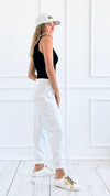 Eileen Weekend Ease Joggers - White-100 Pants-Mono B-Coastal Bloom Boutique, find the trendiest versions of the popular styles and looks Located in Indialantic, FL