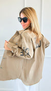 Glamour Italian Twill Jacket-160 Jackets-V SKY-Coastal Bloom Boutique, find the trendiest versions of the popular styles and looks Located in Indialantic, FL