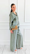 Seaside Sway Italian Linen Pants-Olive-100 Pants-FIORE-Coastal Bloom Boutique, find the trendiest versions of the popular styles and looks Located in Indialantic, FL
