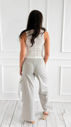 Golden Hour Pants - Grey-170 Bottoms-GLAM-Coastal Bloom Boutique, find the trendiest versions of the popular styles and looks Located in Indialantic, FL