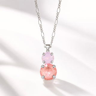 Double Drop Necklace - Light Peach - Katora