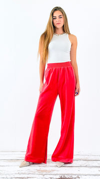 Velvety Wide-Leg Lounge Pants-180 Joggers-minco-Coastal Bloom Boutique, find the trendiest versions of the popular styles and looks Located in Indialantic, FL