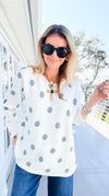 Shadow Dots Italian Milano Sweater-140 Sweaters-SORPRESA-Coastal Bloom Boutique, find the trendiest versions of the popular styles and looks Located in Indialantic, FL