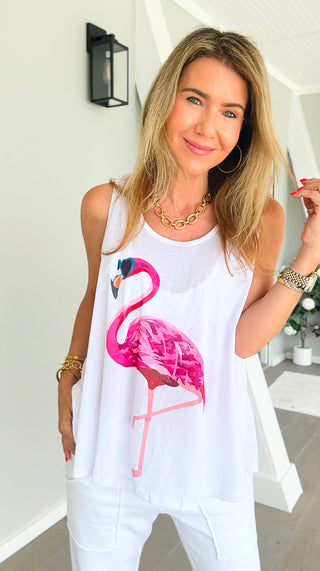 Flamingo Sleeveless Italian Tank