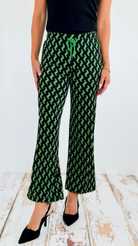 Ribbed Drawstring Printed Pants-170 Bottoms-Love Poem-Coastal Bloom Boutique, find the trendiest versions of the popular styles and looks Located in Indialantic, FL