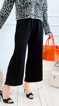 Luxe Ease Modal Crop Pant - Black-100 Pants-spin usa-Coastal Bloom Boutique, find the trendiest versions of the popular styles and looks Located in Indialantic, FL