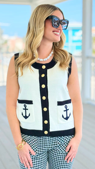 Two-Tone Buttoned Vest