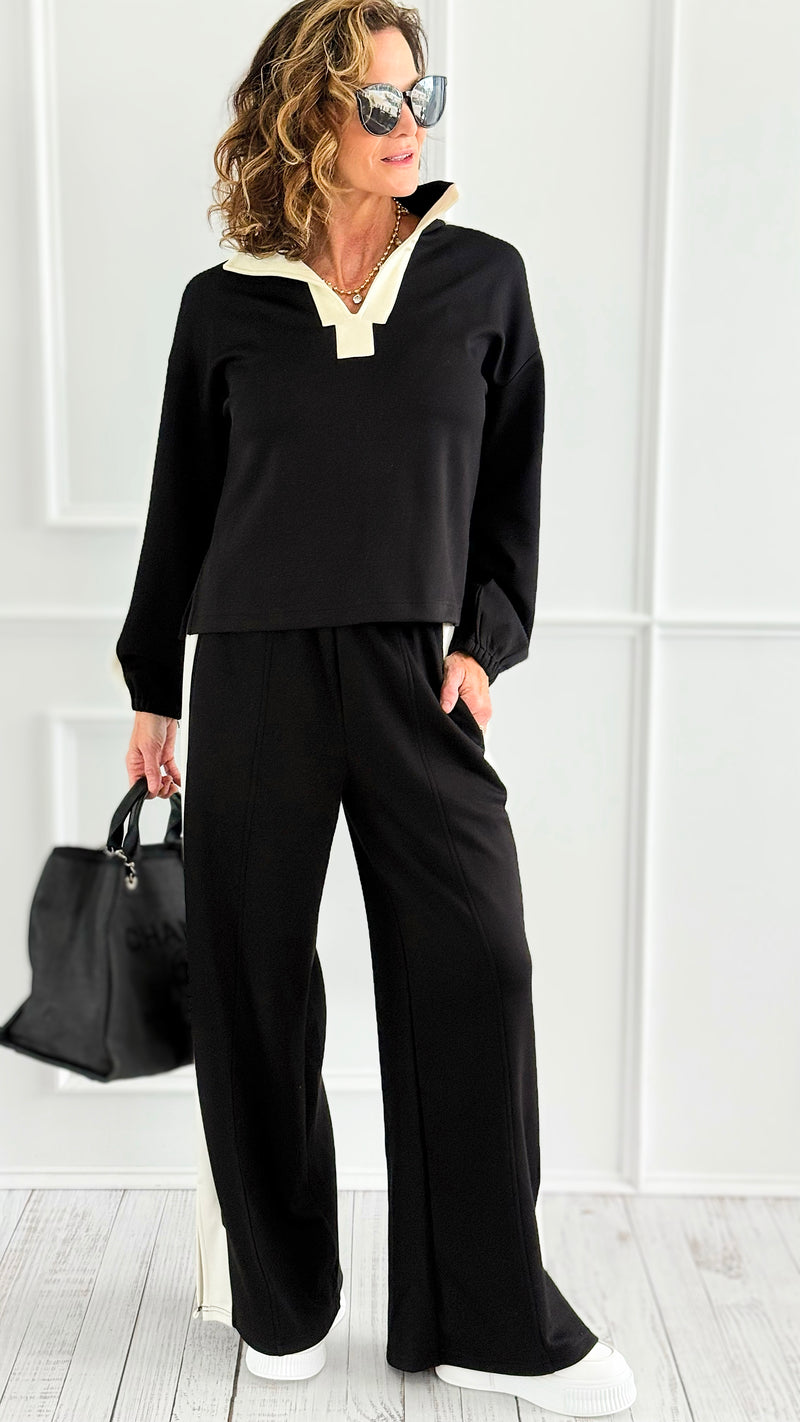 Street Luxe Drawstring Pant Set-210 Loungewear/Sets-ENTRO-Coastal Bloom Boutique, find the trendiest versions of the popular styles and looks Located in Indialantic, FL