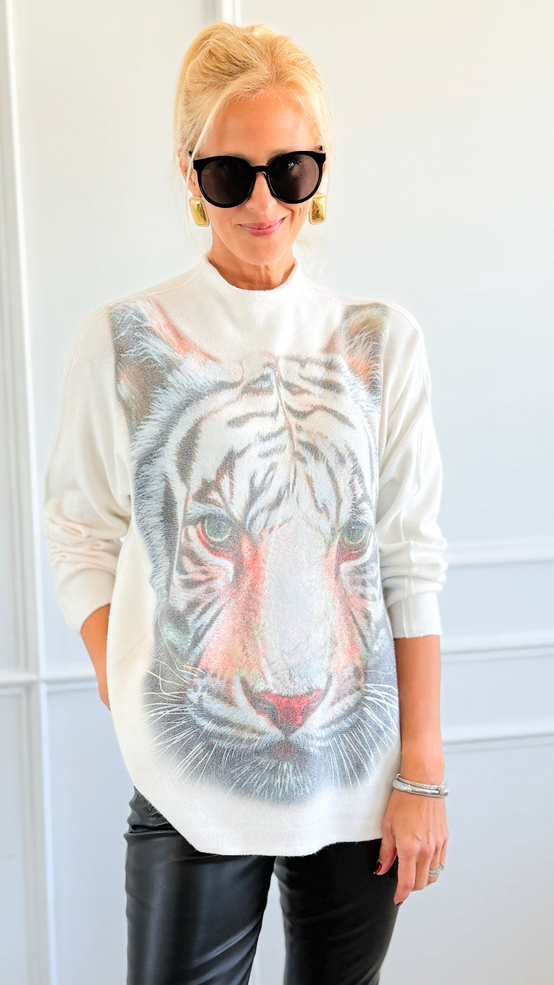 Roaring Confidence Turtleneck Italian Knit Sweater-140 Sweaters-SORPRESA-Coastal Bloom Boutique, find the trendiest versions of the popular styles and looks Located in Indialantic, FL
