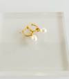 Croissant Hoop Pearl Earrings-230 Jewelry-DARLING-Coastal Bloom Boutique, find the trendiest versions of the popular styles and looks Located in Indialantic, FL