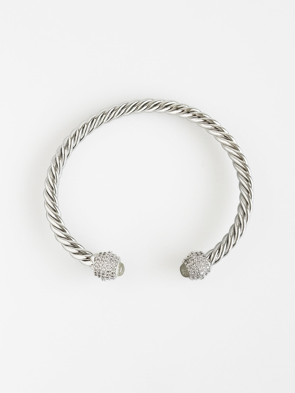 Silver Rope Clear CZ Bracelet-230 Jewelry-TREASURE JEWELS-Coastal Bloom Boutique, find the trendiest versions of the popular styles and looks Located in Indialantic, FL