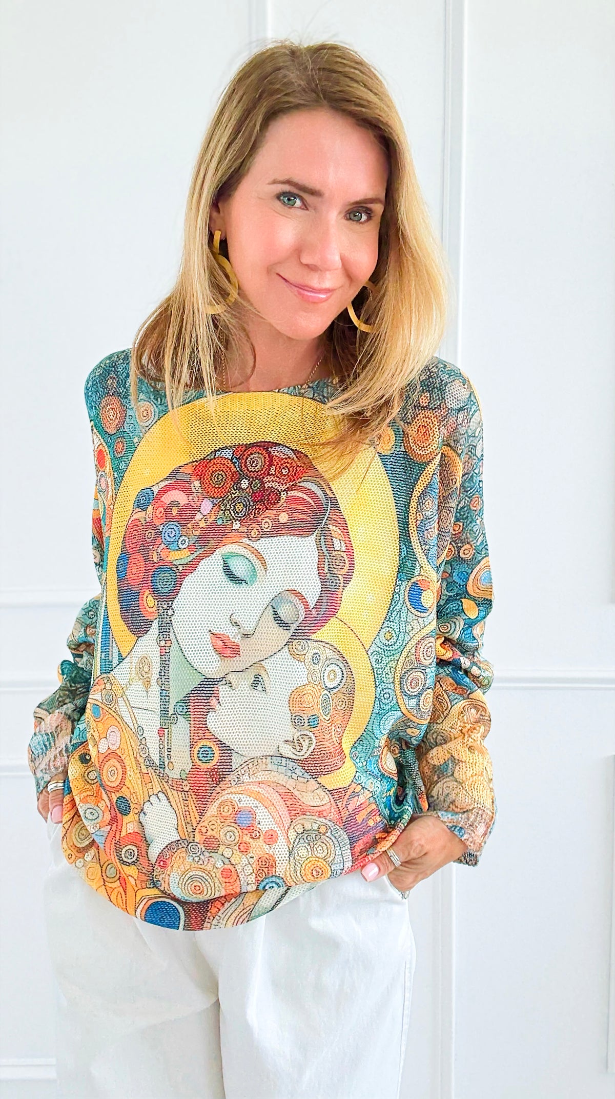 Portrait Of Love Italian St Tropez-140 Sweaters-Italianissimo-Coastal Bloom Boutique, find the trendiest versions of the popular styles and looks Located in Indialantic, FL