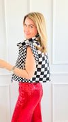 Checker Rush Puffer Vest -Black-160 Jackets-Blu Pepper-Coastal Bloom Boutique, find the trendiest versions of the popular styles and looks Located in Indialantic, FL