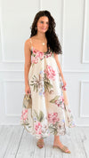 Petals Slip Sleeveless Italian Long Dress-200 Dresses/Jumpsuits/Rompers-AZUL MONACO-Coastal Bloom Boutique, find the trendiest versions of the popular styles and looks Located in Indialantic, FL
