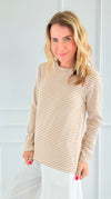 Blind Date Striped Knit Top-110 Long Sleeve Tops-things between-Coastal Bloom Boutique, find the trendiest versions of the popular styles and looks Located in Indialantic, FL