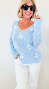 Maritime Dreams Knit Sweater-140 Sweaters-Miracle-Coastal Bloom Boutique, find the trendiest versions of the popular styles and looks Located in Indialantic, FL