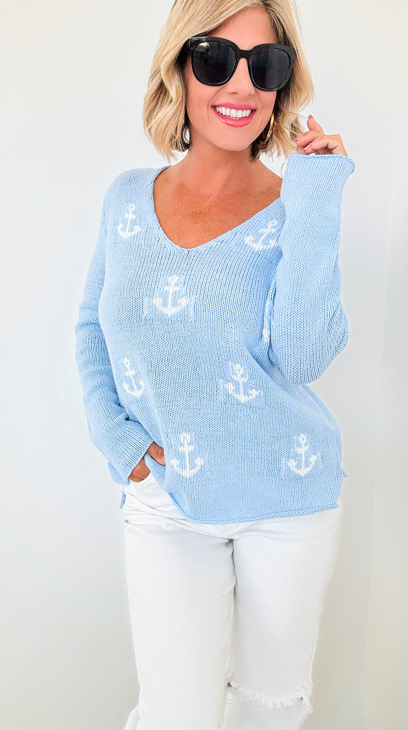 Maritime Dreams Knit Sweater-140 Sweaters-Miracle-Coastal Bloom Boutique, find the trendiest versions of the popular styles and looks Located in Indialantic, FL