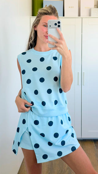 Breezy Dot Tank Skort Set