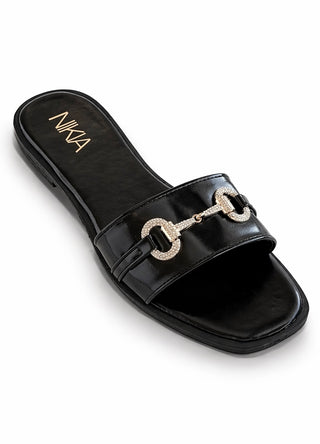 Golden Horsebit Link Sandals