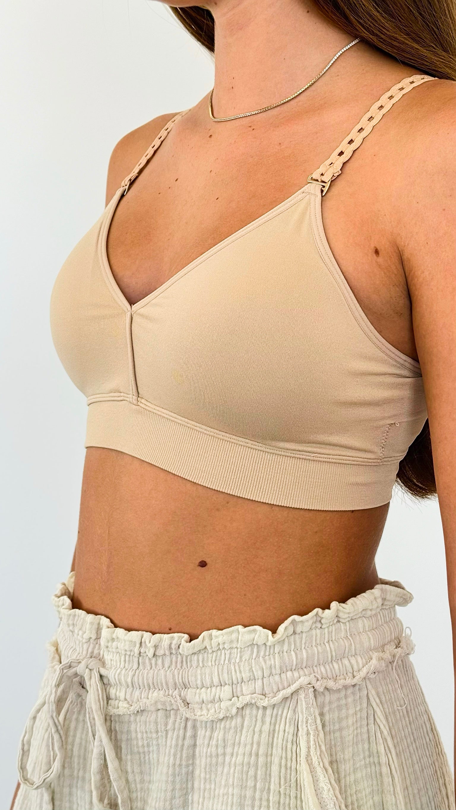 Nude Plunge Situation Bra - Nude Mini Loops-220 Intimates-Strap-its-Coastal Bloom Boutique, find the trendiest versions of the popular styles and looks Located in Indialantic, FL