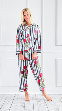 Morning Garden Lounge Pajama Set-220 Intimates-bhavnas boutique-Coastal Bloom Boutique, find the trendiest versions of the popular styles and looks Located in Indialantic, FL