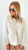 Soft To The Touch Cropped Jacket-140 Sweaters-Beulah Style-Coastal Bloom Boutique, find the trendiest versions of the popular styles and looks Located in Indialantic, FL
