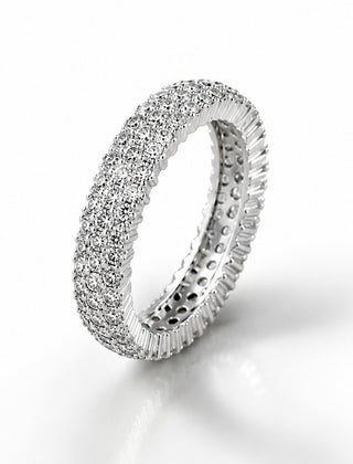 PRE ORDER-Elegant Sterling Silver Micropave Band Ring