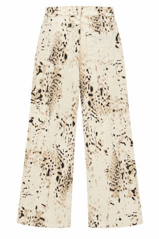 Distressed Wash Flare Pants