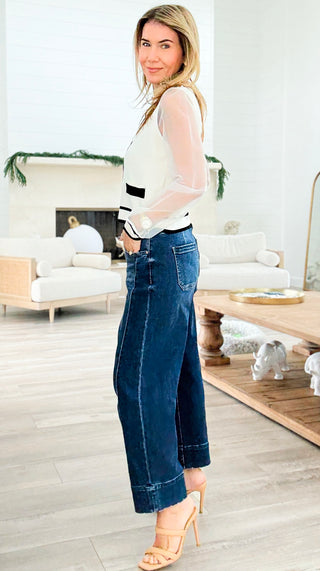 Power Trip Barrel Jean-190 Denim-Risen-Coastal Bloom Boutique, find the trendiest versions of the popular styles and looks Located in Indialantic, FL