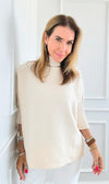 Break Free Italian Sweater Top - Cream-140 Sweaters-Italianissimo-Coastal Bloom Boutique, find the trendiest versions of the popular styles and looks Located in Indialantic, FL