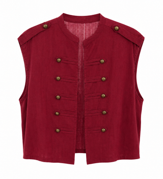 Elevated Commanding  Italian Vest- Wine