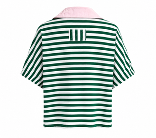 Fresh Take on Classic Stripes Top - Green/White